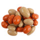 Sconza Pumpkin Pie Spice Almonds, rich orange & brown colors, approx. 80 pieces per pound. Delicious Fall candy.