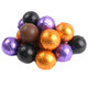 Halloween Chocolate Balls, solid milk chocolate, individually wrapped in festive Halloween foils, approx 60 pieces per pound.