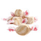 Salt Water Taffy Peanut Butter, brown, individually wrapped, approx. 65 pieces per pound, chewy, gluten-free, nut-free.