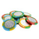 Individually wrapped milk chocolate casino poker chips, 1.5-inch diameter. Approx 85 chocolate coins per pound.