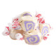 Peanut Butter & Jelly flavored salt water taffy. Approximately 65 nut-free pieces per pound, Made in USA.
