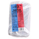 Blazpberry Sour Belts, blue and red striped, 9-inch long, approx 50 per pound. Tangy raspberry flavored candy.