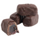 Ashers Sugar Free Dark Chocolate Raspberry Jelly Candy, 30 dark brown pieces with red raspberry jelly filling.