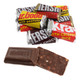 Assorted Hershey Miniatures. Approx 50 pieces per pound, featuring Milk Chocolate, Dark Chocolate, Mr. Goodbar, and Krackel mini bars.