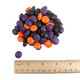 Halloween Chocolate Gems, black, purple, orange milk chocolate gems with crunchy shell, approx 400 per pound, Georgia Nut.