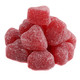 Red cinnamon jelly hearts, chewy candy with sweet sanding sugar, approximately 45 hearts per pound.