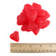Vibrant red cherry juju hearts, approximately 45 gummy candies per pound, ideal for Valentine's Day.