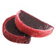 Unwrapped, sugar-coated, deep red pomegranate jelly candy slices. 5 lb bulk box, approx 90 pieces.