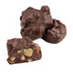 Ashers Sugar Free Milk Chocolate Almond Clusters, crunchy brown milk chocolate pieces with visible almonds, approx 41 per pound.
