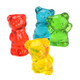 Assorted colorful 3D Gummy Chubby Bears, fruity chewy candy, approximately 75 bears per pound.