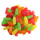 Mike and Ike Original chewy candy, 1 lb, 250 pieces. Assorted fruit flavors: pink, orange, red, yellow, green rainbow mix.