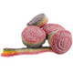 Vibrant rainbow rolled sour belts, sweet and sour, approx. 12 per pound. Mouth-puckering candy.