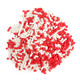 Vibrant Red and White Sprinkles, Jimmies decorettes for Valentine's Day baking, cookies, dessert toppings.