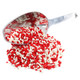 Vibrant red and white Valentine's Day sprinkles, Jimmies, decorettes for baking, cookies & dessert toppings. USA made.