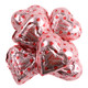 image of fudge filled hearts foil wrapped chocolates palmer chocolate pink candy girl baby shower bulk