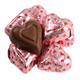 Pink, heart-shaped Palmer Chocolate Fudge Filled Hearts, creamy fudge middle, individually wrapped bulk, approx 45 per pound.