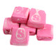 All pink Starburst candy, individually wrapped strawberry flavored taffy, bulk, approx 90 pieces per pound.