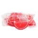 Cherry Jelly Fruit Slices, red & white, sugar-drenched, wrapped in clear cellophane. Approx 32 per pound.