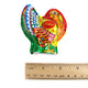 Six vibrant foil-wrapped 3D semi-solid chocolate turkeys, 1oz each, perfect for Thanksgiving tables.
