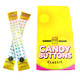 24 individually wrapped bags of classic Candy Buttons, colorful candy dots on white paper strips with rainbow flavors.