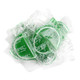 Sour green apple jelly fruit slices, sugar-dusted, individually wrapped in clear cellophane, approx 32 per pound.