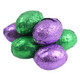 Palmer Double Crisp Easter eggs, milk chocolatey, crunchy, pastel blue, pink, purple, yellow foil, bunnies, ducks. Approx 94 pcs.