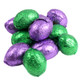 Palmer Double Crisp Easter Eggs, milk chocolatey crunch, pastel blue, pink, purple, yellow foil wrappers with bunnies, ~94 pcs/lb.