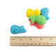 Pastel yellow, green, blue, pink Gummy Bunnies by Vidal, cute bunny faces, creamy strawberry flavored Easter candy.