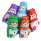 Madelaine miniature solid milk chocolate snowmen, individually wrapped in shiny foil, approx 50 per pound, Christmas.