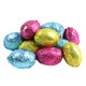 Palmer Milk Chocolate Flavored Easter Eggs, individually wrapped in bright blue, pink, yellow foils, approximately 92 eggs.