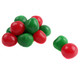 Red & green Christmas Sour Balls, green apple & cherry flavors, approx 95 chewy candies per pound.