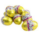 Palmer Peanut Butter Filled Easter Eggs, milk chocolate, smooth peanut butter, shiny Easter foils, approx 36 per pound.