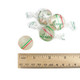 Leman's Mint Hard Candy, individually wrapped with red and green stripes, refreshing peppermint flavor, approx 75 pieces per pound.