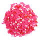 Valentine Hearts and Sprinkle Mix, soft pink sprinkles, small red, white heart candies.