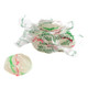 Leman's Mint Sugar Free Candy, clear individually wrapped mints with thin red and green stripes, 75 pieces per pound.