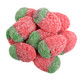 Red Gummy Sour Strawberries, tangy, strawberry-flavored, approx 70 per pound.
