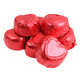Palmer Milk Chocolate Valentine Hearts, bright red foil wrapped, approximately 48 hearts per pound, perfect for Valentine's Day.