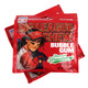 Big League Chew Slammin' Strawberry shredded bubble gum, vibrant red, in a classic foil pouch.