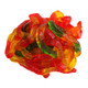 Classic multi-colored gummy worms, approx 75 per pound, vibrant fruity flavors, fun wiggly shapes.