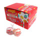 24 Smarties Mega Lollies, individually wrapped, vibrant two-toned fruity lollipops with sweet and sour flavors.