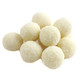 White, bite-sized Sugar Cookie Bites, creamy white chocolate coated, fine sugar dusted. Koppers, 115 pieces, Made in USA.