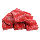 Vibrant red, square Strawberry Shortcake taffy. Approx 45 chewy pieces per pound, bulk.