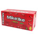 Top-down view of a 24-count box filled with single-serve Mike and Ike Cherry candy