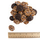 Fall Dark Chocolate Nonpareils, approx 130 pieces, rich dark chocolate with white, orange, brown sprinkles.