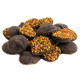 Fall milk chocolate nonpareils, yellow, orange, brown sprinkles. Approx 130 pieces per pound.