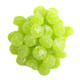 Vegan Sour Apple Dots, vibrant green round gummies, tangy apple flavor, approximately 245 vegan dots per pound.