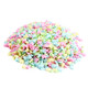 Pastel bunny, chick, Easter egg sprinkles. Colorful Easter baking topping for cookies, cakes, candy.