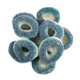 Kervan Blue Raspberry Gummy Rings, bright blue and white, approx 55 pieces per pound, delicious sweet treat.