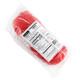 Bright red Kervan shoestring licorice laces, 2-pound bag, soft chewy strawberry candy.