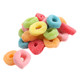 Clever Candy rainbow-colored sour gummy rings, neon, coated in shimmering sour sugar. Approx 53 rings per pound.